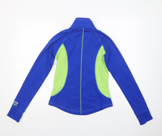 Hollister Womens Blue Colourblock Polyester Pullover Sweatshirt Size S  Zip