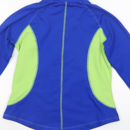 Hollister Womens Blue Colourblock Polyester Pullover Sweatshirt Size S  Zip