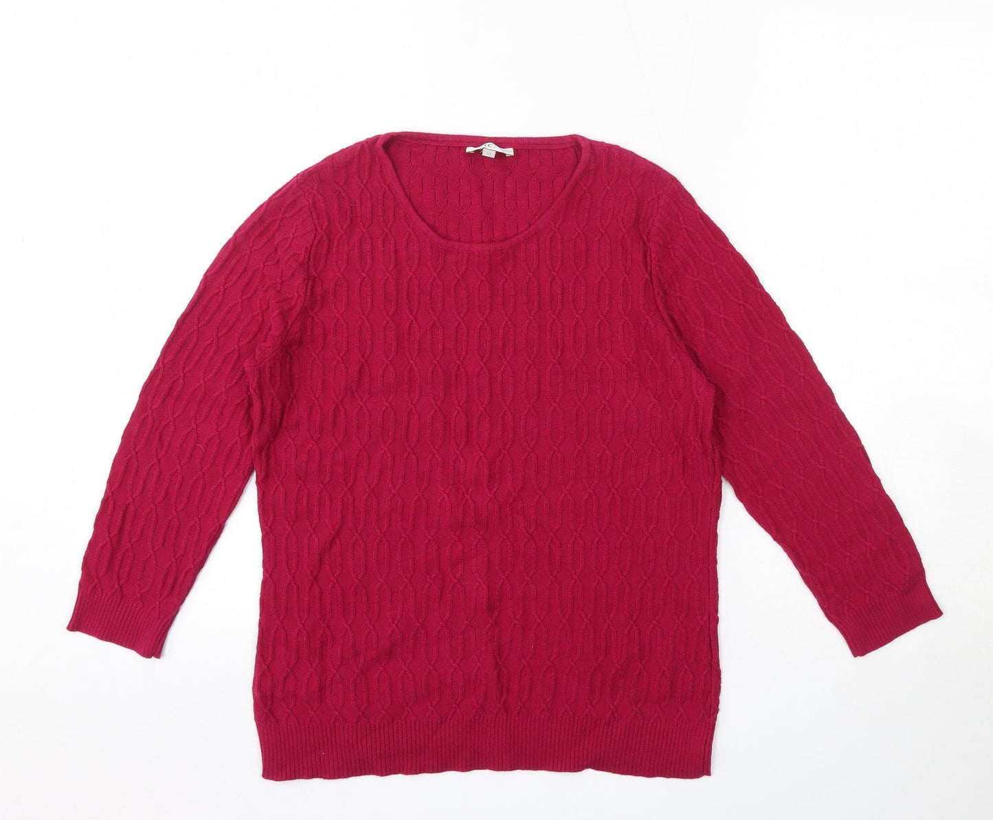 Womens UK Size M CC Pink Pullover Jumper