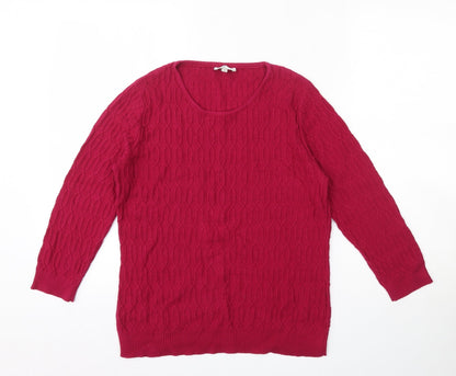 Womens UK Size M CC Pink Pullover Jumper