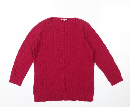 Womens UK Size M CC Pink Pullover Jumper