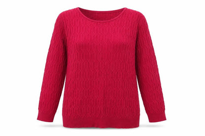 Country Casuals Womens Pink Round Neck 100% Cotton Pullover Jumper Size M