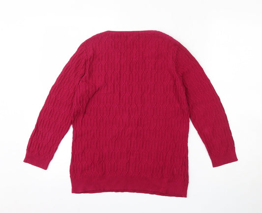 Womens UK Size M CC Pink Pullover Jumper