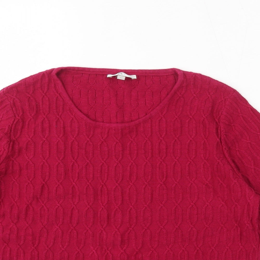 Womens UK Size M CC Pink Pullover Jumper