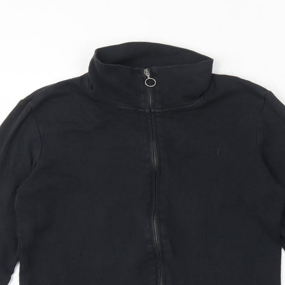 EDC Womens Black  100% Cotton Full Zip Sweatshirt Size L  Zip