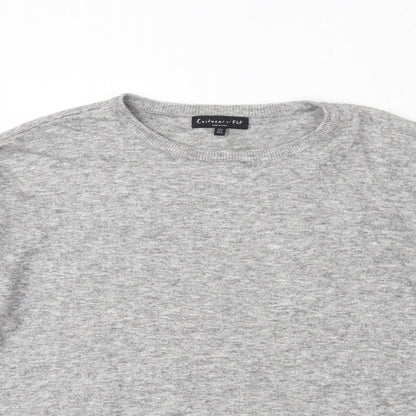 F&F Womens Grey Round Neck  Viscose Pullover Jumper Size 8