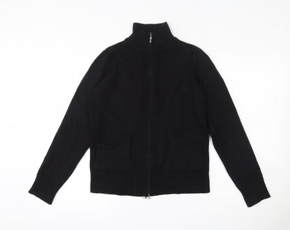 Womens UK Size 12 Lakeland Black Full Zip Jumper