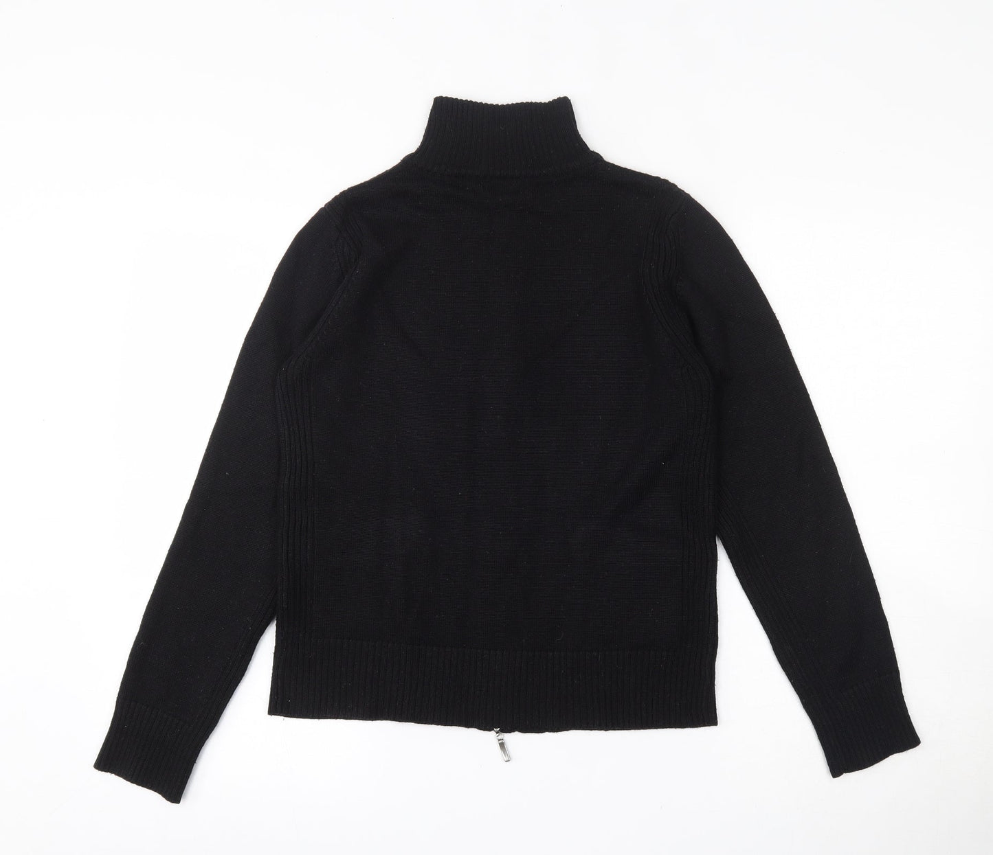 Womens UK Size 12 Lakeland Black Full Zip Jumper