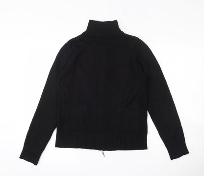 Womens UK Size 12 Lakeland Black Full Zip Jumper