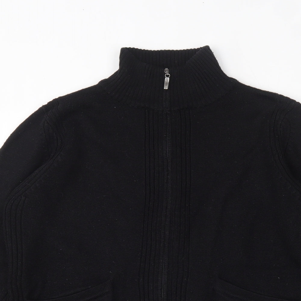 Womens UK Size 12 Lakeland Black Full Zip Jumper