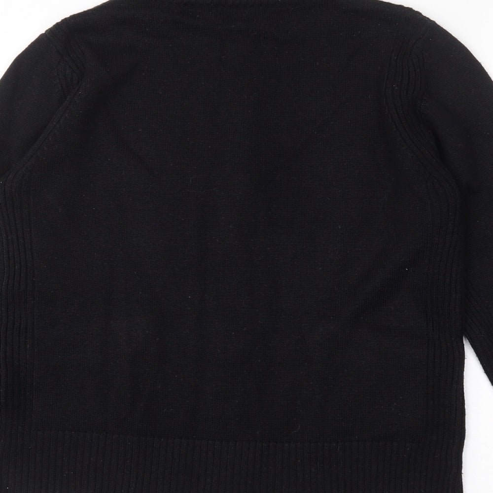 Womens UK Size 12 Lakeland Black Full Zip Jumper