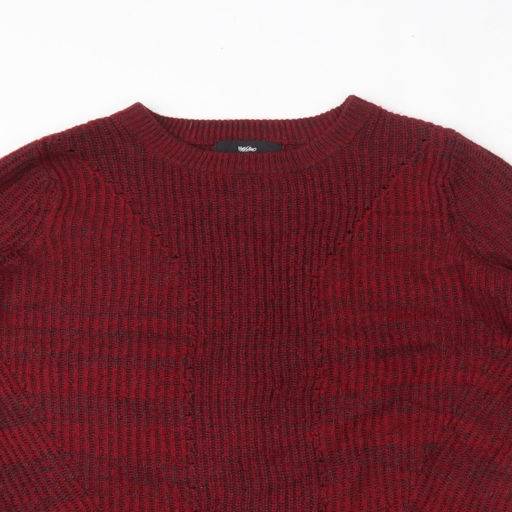 Mossimo Womens Red Round Neck  Acrylic Pullover Jumper Size S