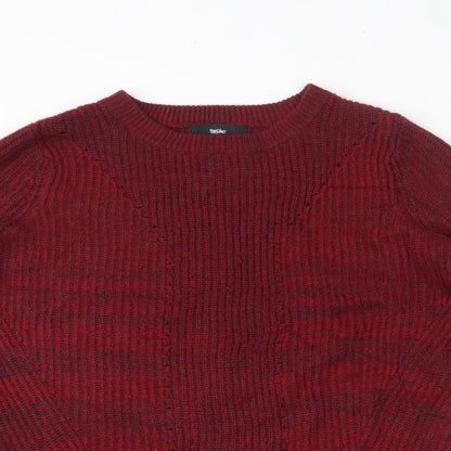 Mossimo Womens Red Round Neck  Acrylic Pullover Jumper Size S