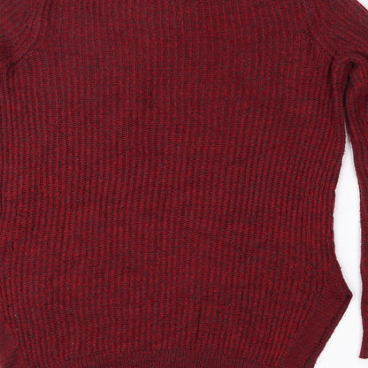 Mossimo Womens Red Round Neck  Acrylic Pullover Jumper Size S
