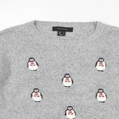 Womens UK Size 6 Atmosphere Grey Pullover Jumper