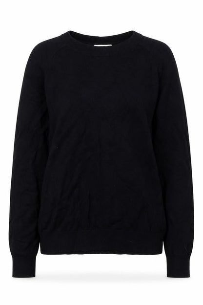 Front view of H&M women’s blue viscose jersey t-shirt, size S, round neck