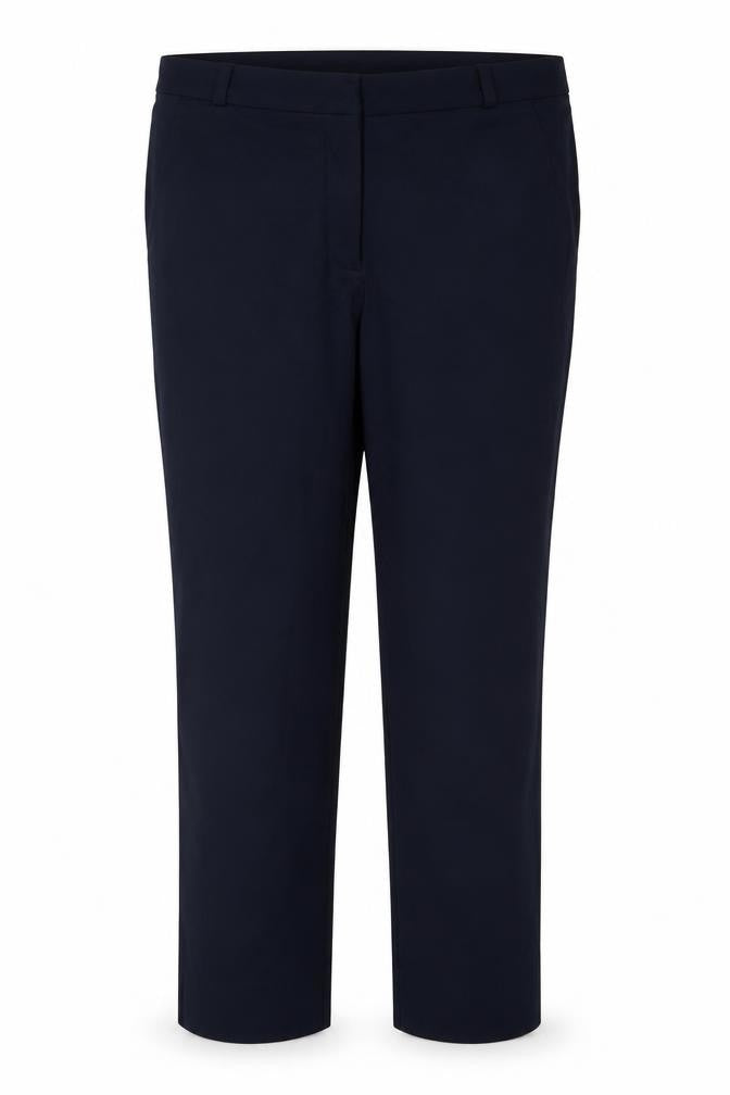 Womens UK Size 10 Mango Regular Fit Cropped Blue Trousers