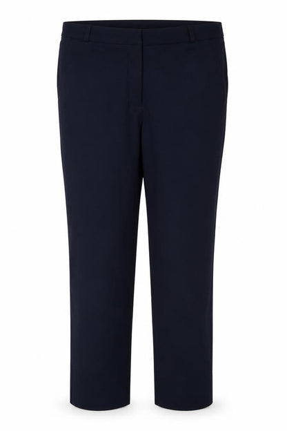 Womens UK Size 10 Mango Regular Fit Cropped Blue Trousers