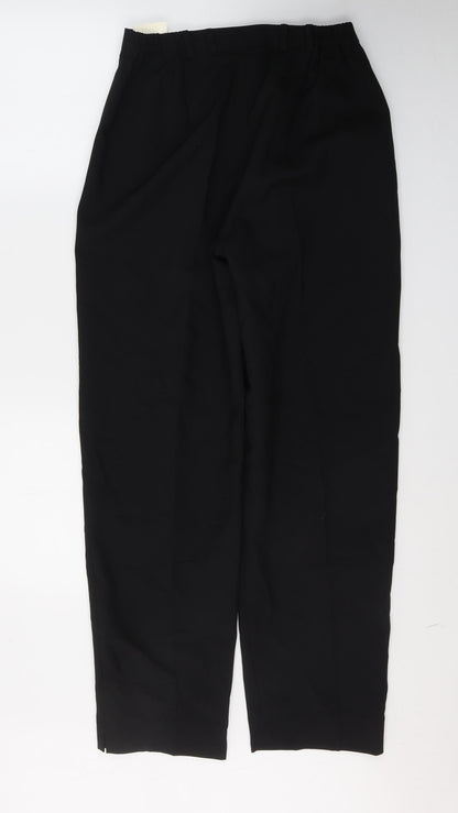 Mango Womens Blue  Polyester Cropped Trousers Size 10 L26 in Regular Button