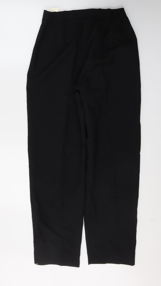 Mango Womens Blue  Polyester Cropped Trousers Size 10 L26 in Regular Button