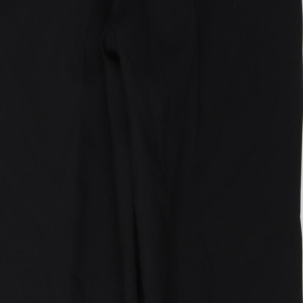 Mango Womens Blue  Polyester Cropped Trousers Size 10 L26 in Regular Button