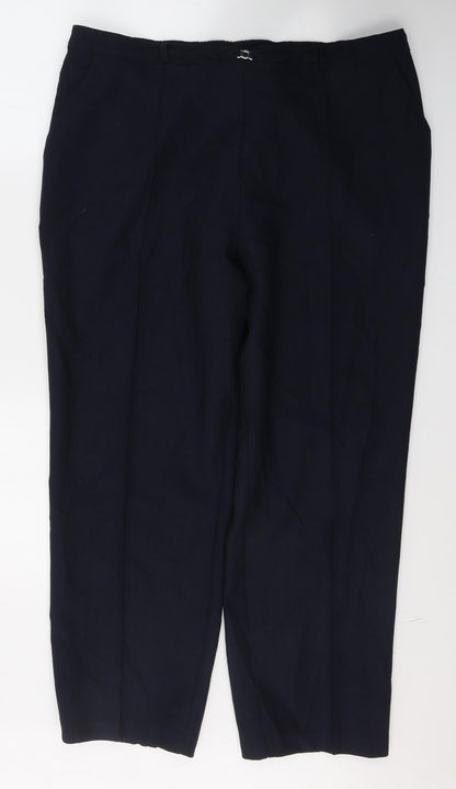 Womens UK Size 18 Marks and Spencer Regular Fit  Blue Trousers