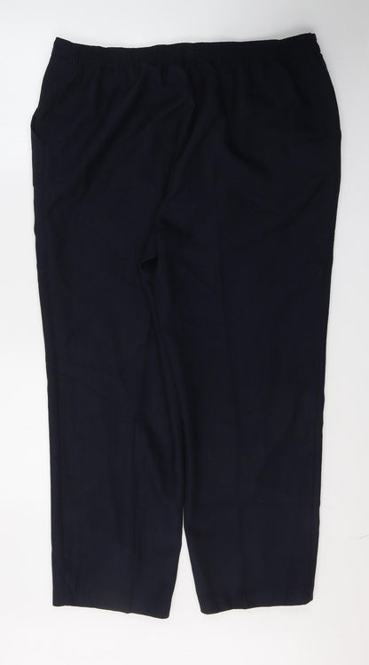 Womens UK Size 18 Marks and Spencer Regular Fit  Blue Trousers
