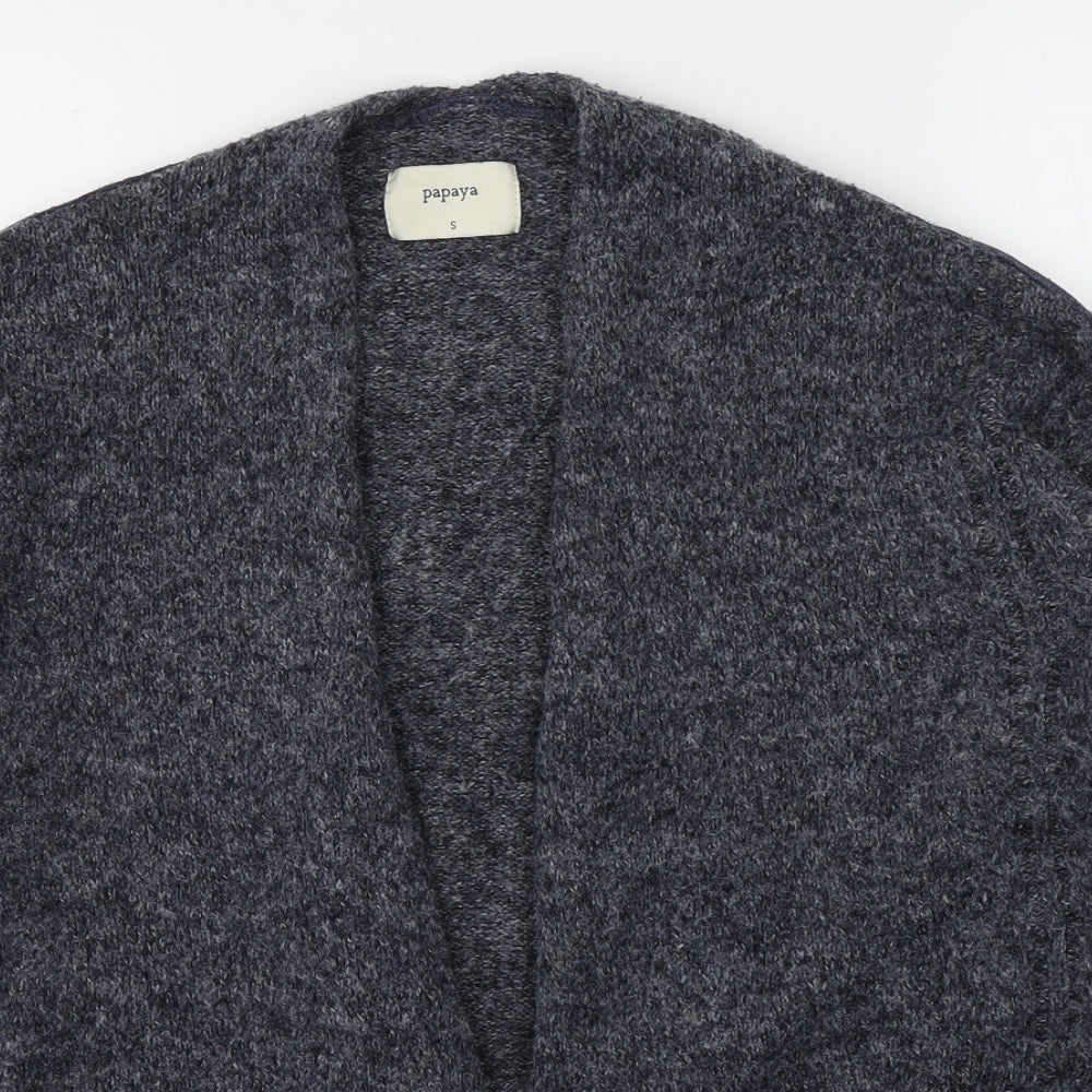 Womens UK Size S Papaya Blue Cardigan Jumper