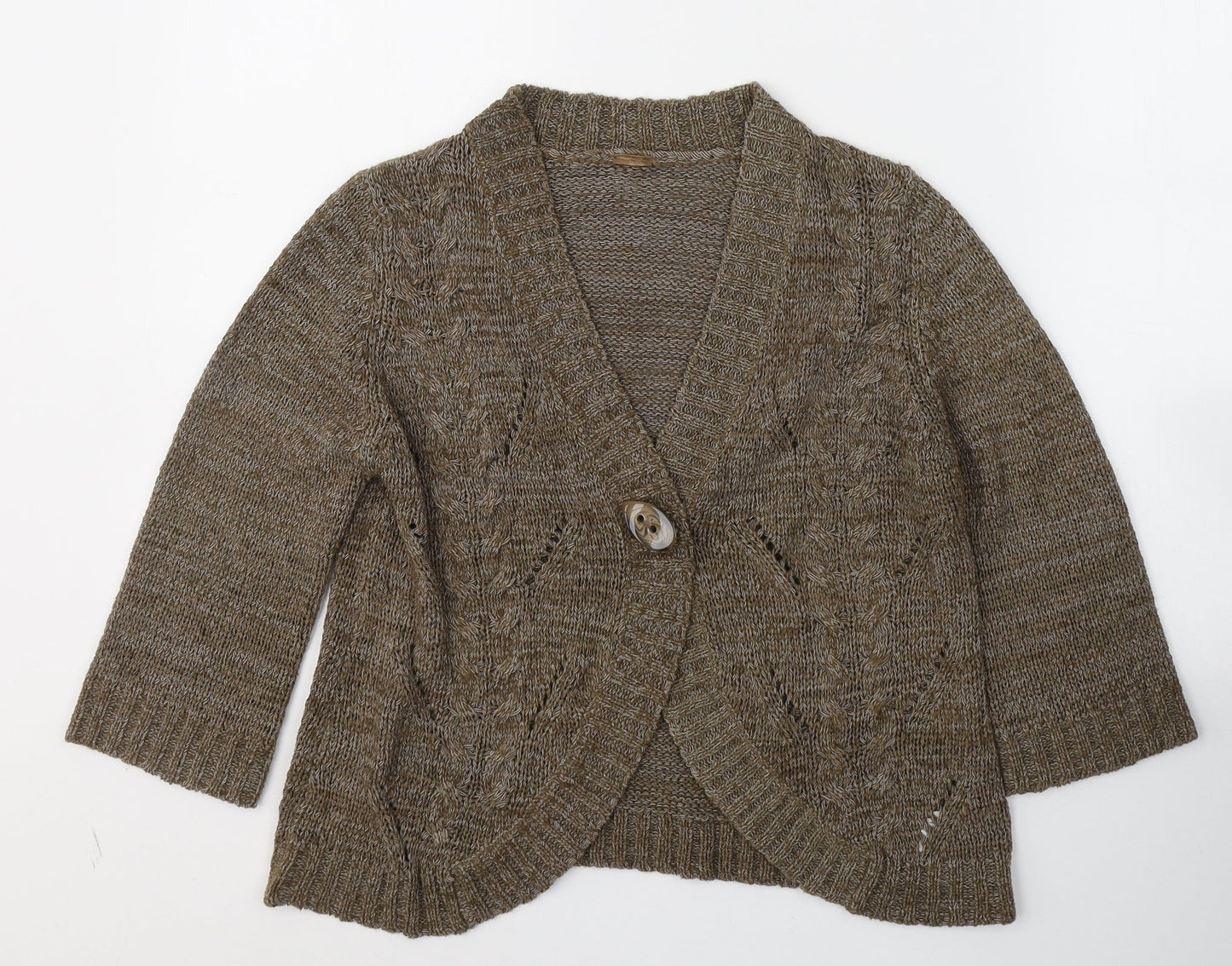Womens UK Size 14 Evie Brown Cardigan Jumper