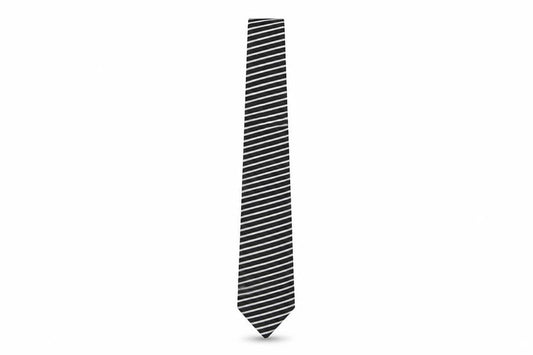 Front view of River Island men’s multicoloured striped polyester pointed tie one size
