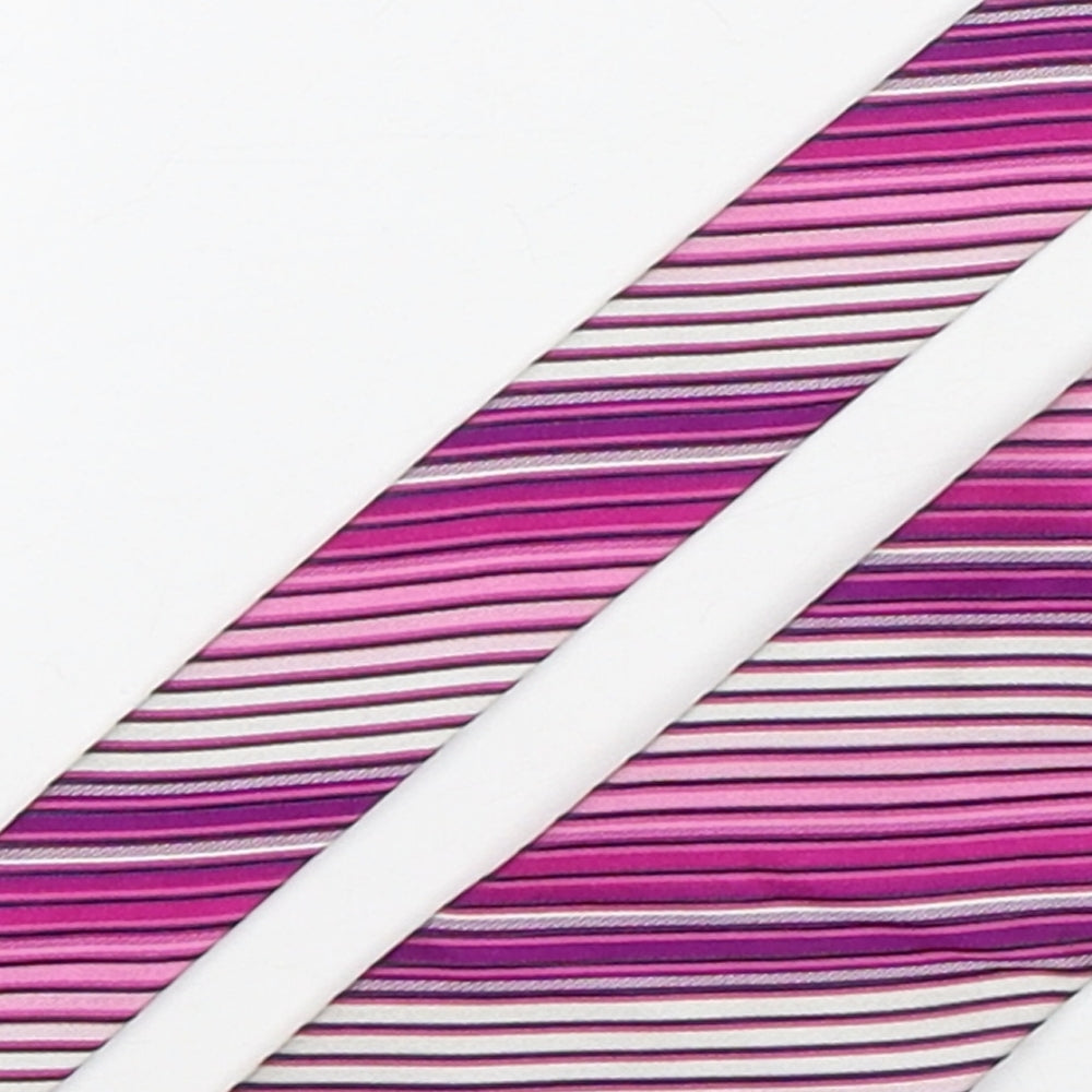 NEXT Mens Multicoloured Striped Silk Pointed Tie One Size