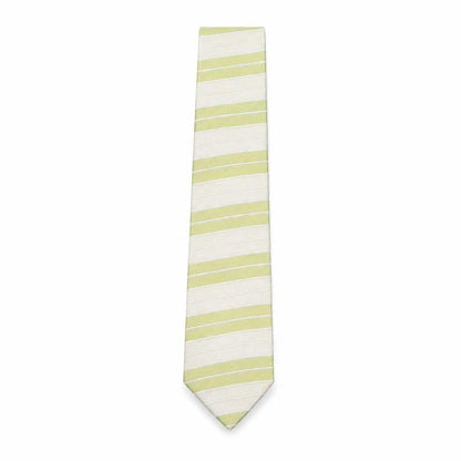 Front view of Lorenzo Cana men’s multicoloured striped silk pointed tie one size