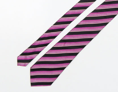 Michelsons Mens Multicoloured Striped Silk Pointed Tie One Size