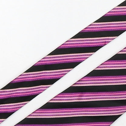 Michelsons Mens Multicoloured Striped Silk Pointed Tie One Size