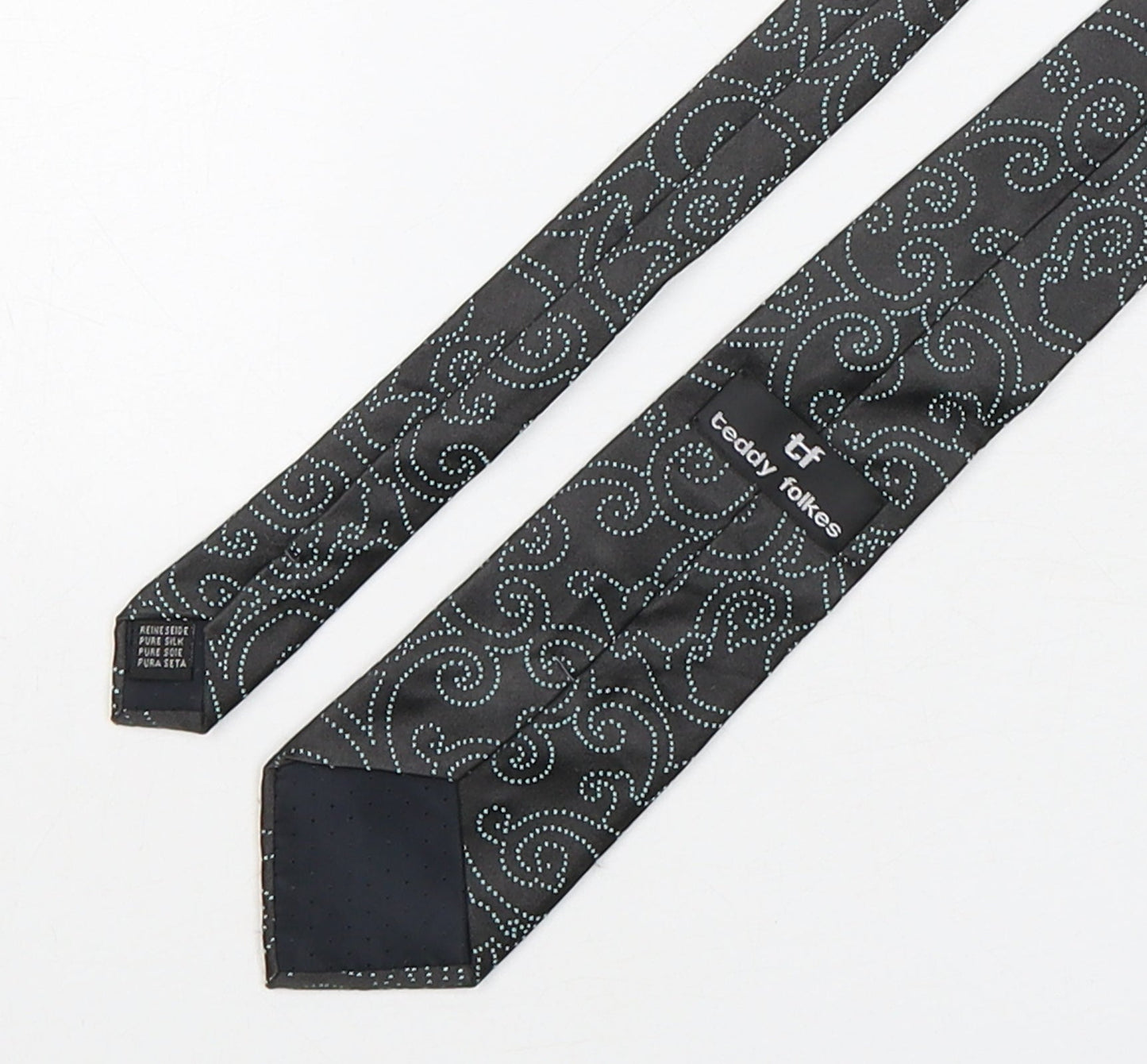 Teddy Folkes  Mens Multicoloured Paisley Silk Pointed Tie One Size