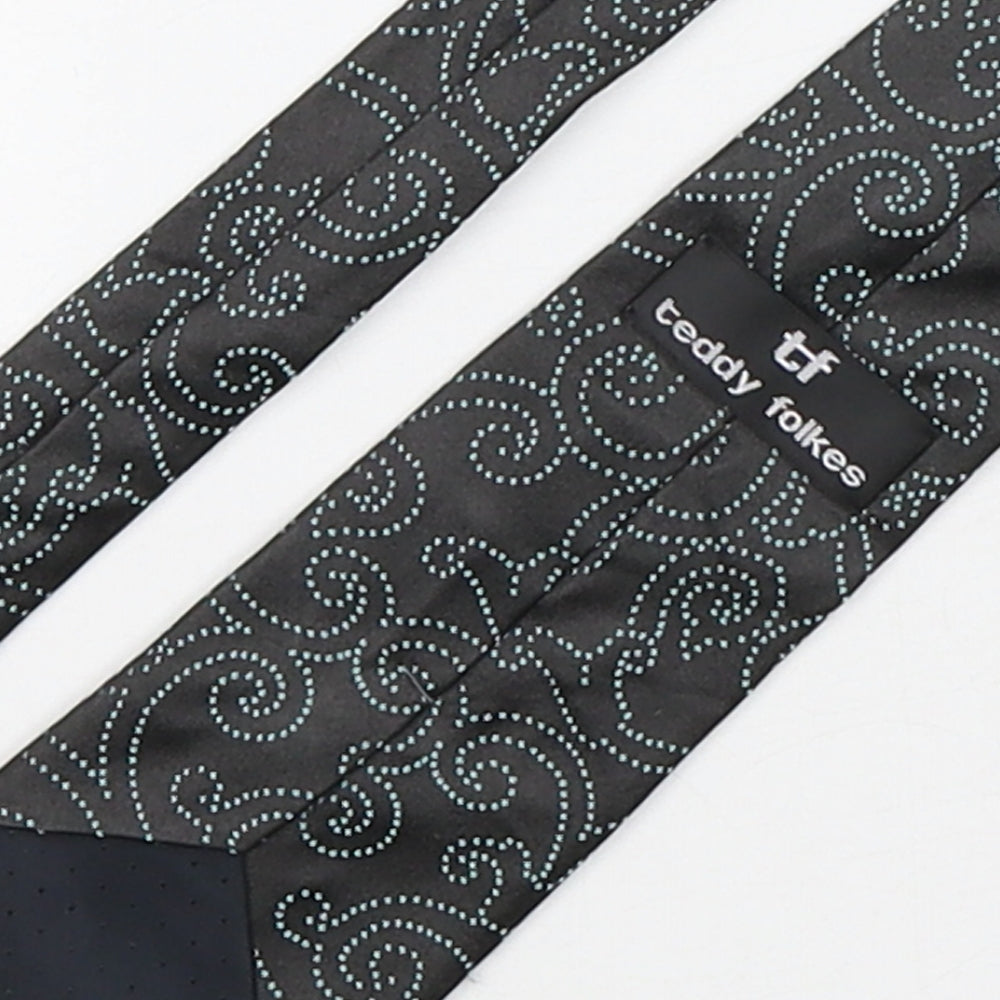 Teddy Folkes  Mens Multicoloured Paisley Silk Pointed Tie One Size