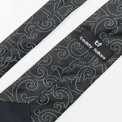 Teddy Folkes  Mens Multicoloured Paisley Silk Pointed Tie One Size