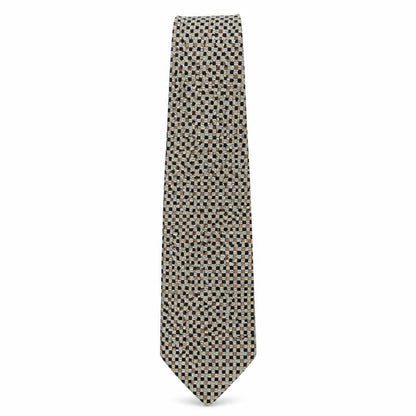 Front view of Alexander Julian men’s multicoloured plaids & checks silk pointed tie one size