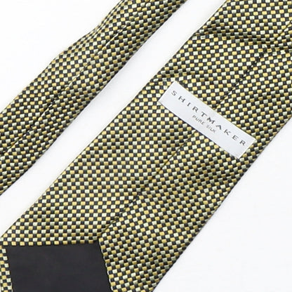 ShirtMaker  Mens Multicoloured Plaids & Checks Silk Pointed Tie One Size