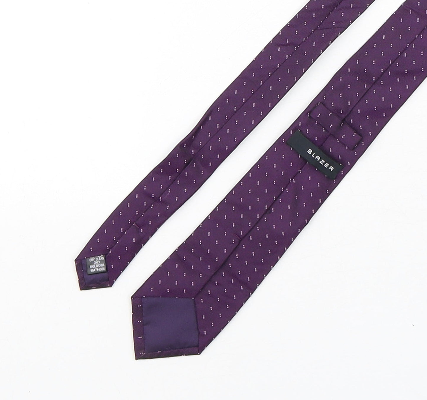 Mens Blazer Purple Geometric  Pointed Tie