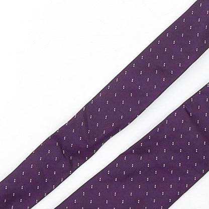 Mens Blazer Purple Geometric  Pointed Tie