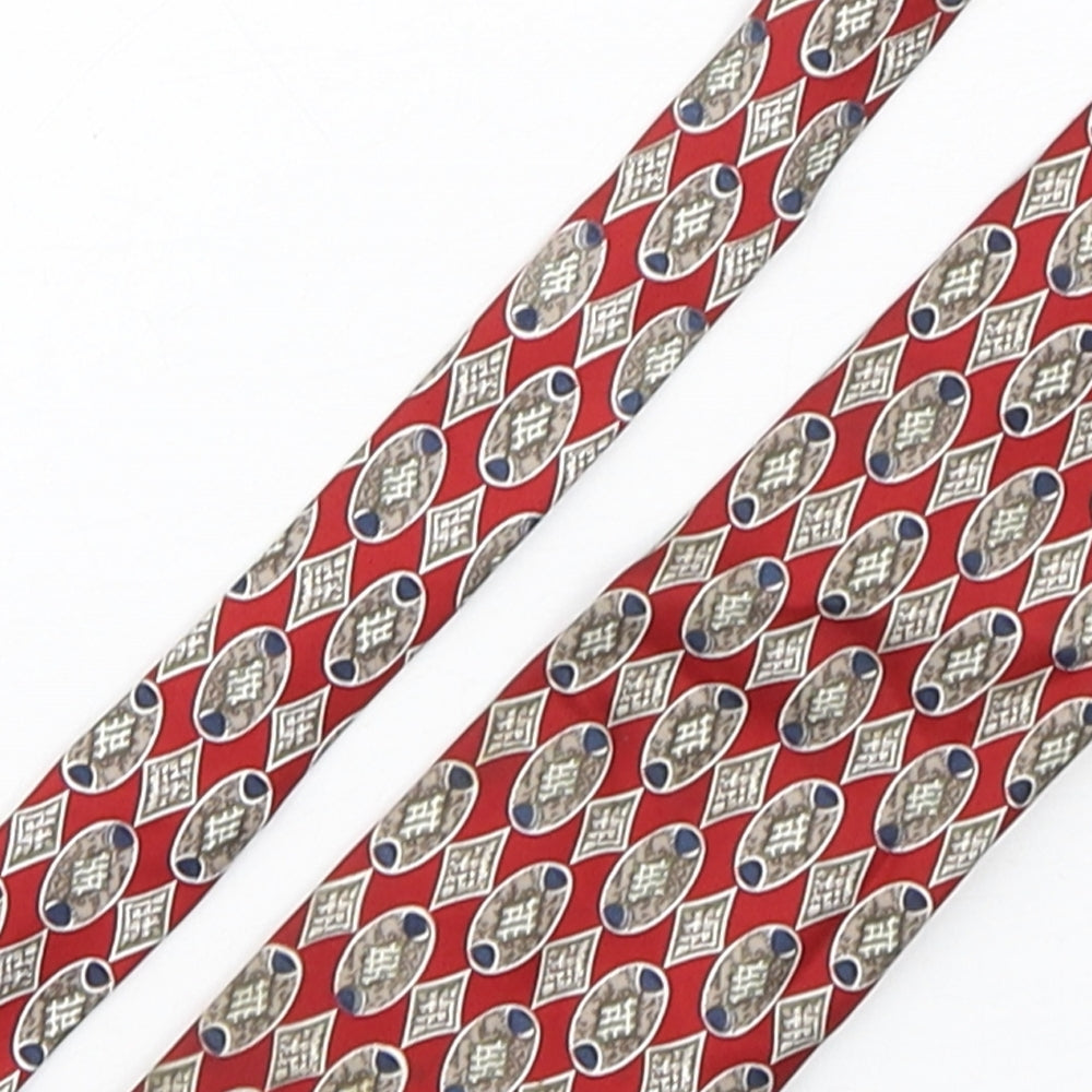 Marks and Spencer Mens Multicoloured Geometric Silk Pointed Tie One Size