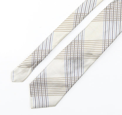 Marks and Spencer Mens Multicoloured Plaids & Checks Silk Pointed Tie One Size