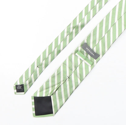 Merona  Mens Multicoloured Striped Silk Pointed Tie One Size
