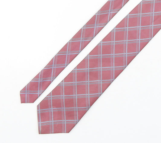 Marks and Spencer Mens Multicoloured Plaids & Checks Polyester Pointed Tie One Size
