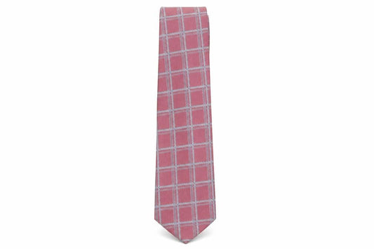 Front view of Marks & Spencer men’s multicoloured plaids & checks polyester pointed tie one size