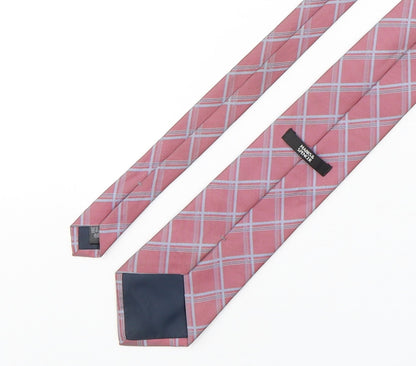 Marks and Spencer Mens Multicoloured Plaids & Checks Polyester Pointed Tie One Size