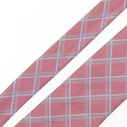 Marks and Spencer Mens Multicoloured Plaids & Checks Polyester Pointed Tie One Size