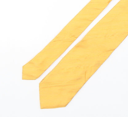 Daniel Lazaro Figuerdo Mens Gold Striped Silk Pointed Tie One Size