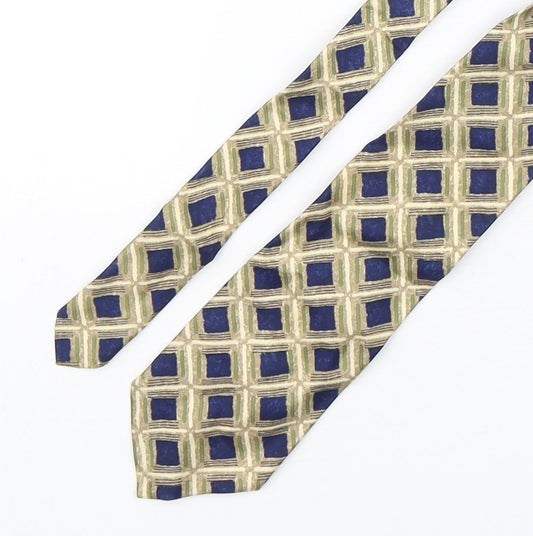 Michelsons Mens Multicoloured Plaids & Checks Silk Pointed Tie One Size